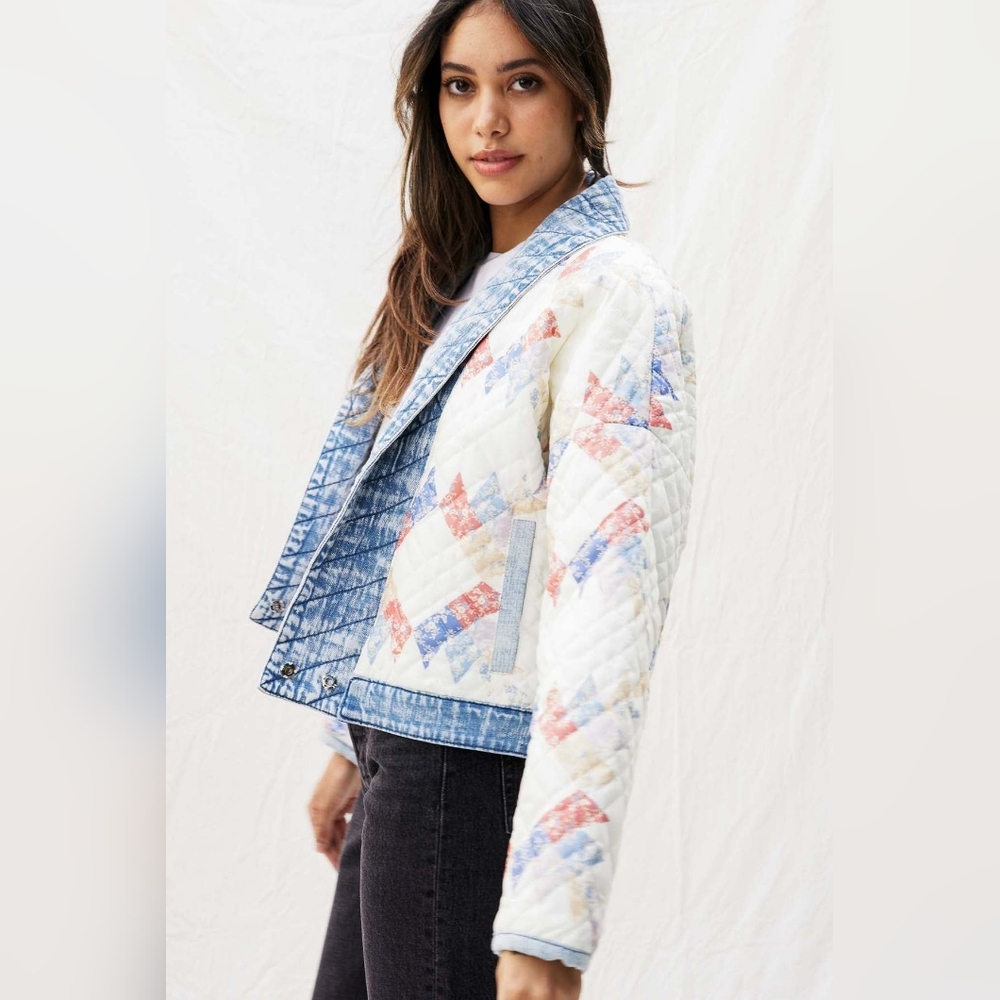 NWOT Quilted kimono style cotton jacket BlankNYC